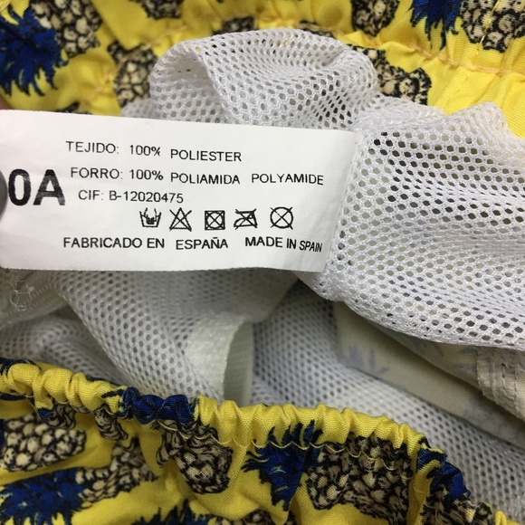 Pili Carrera Boys Pineapple Swim Trunk Shorts 10Y - Picture 8 of 8